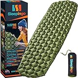 Sleepingo Sleeping Pad for Camping - Ultralight Sleeping Mat for Camping, Backpacking, Hiking - Lightweight, Inflatable & Compact Camping Air Mattress