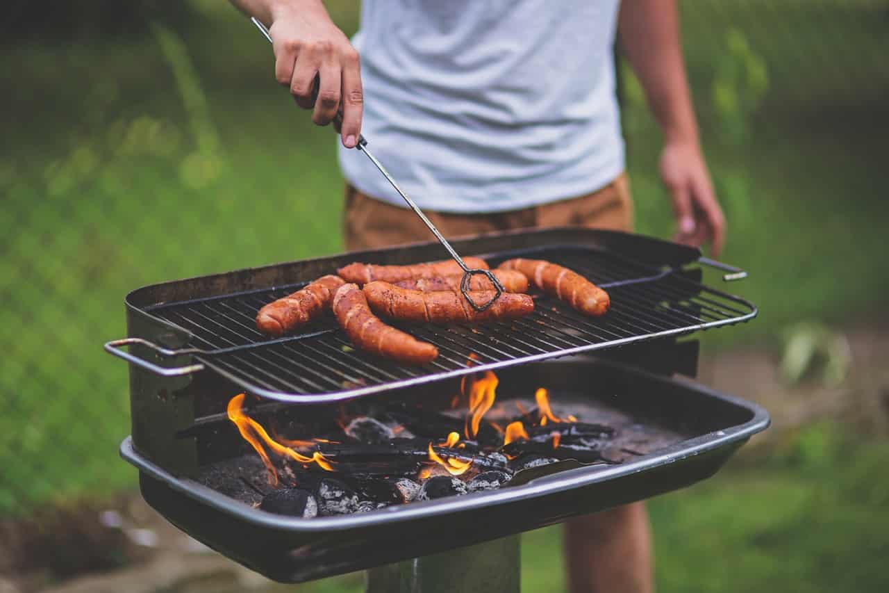 barbecue outdoors for camping