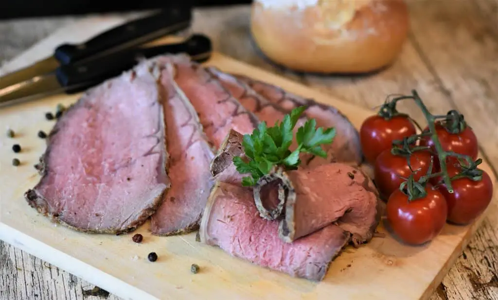 fresh beef with cold food