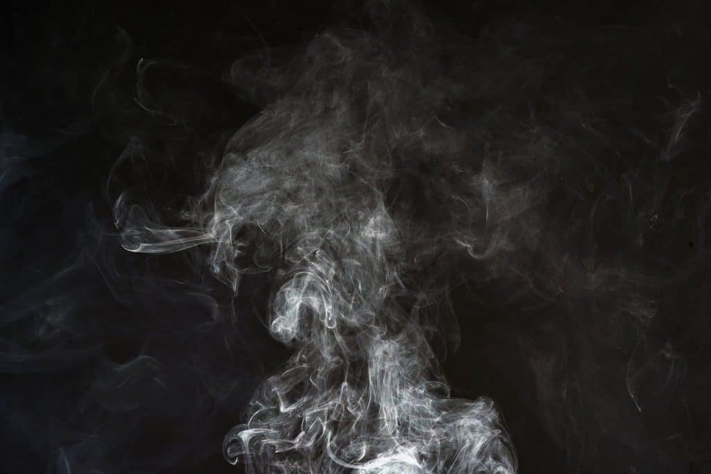 smoke with a black background