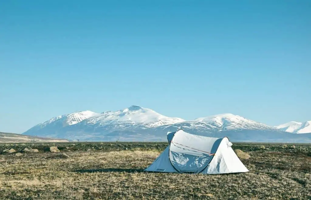 a tent in the middle of no where