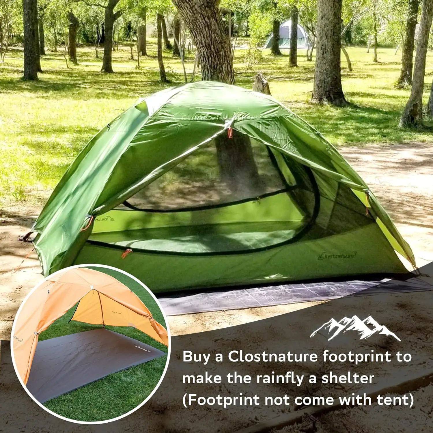 Clostnature Lightweight Backpacking Tent - 3 Season Ultralight Waterproof Camping Tent, Large Size Easy Setup Tent for Family, Outdoor, Hiking and Mountaineering