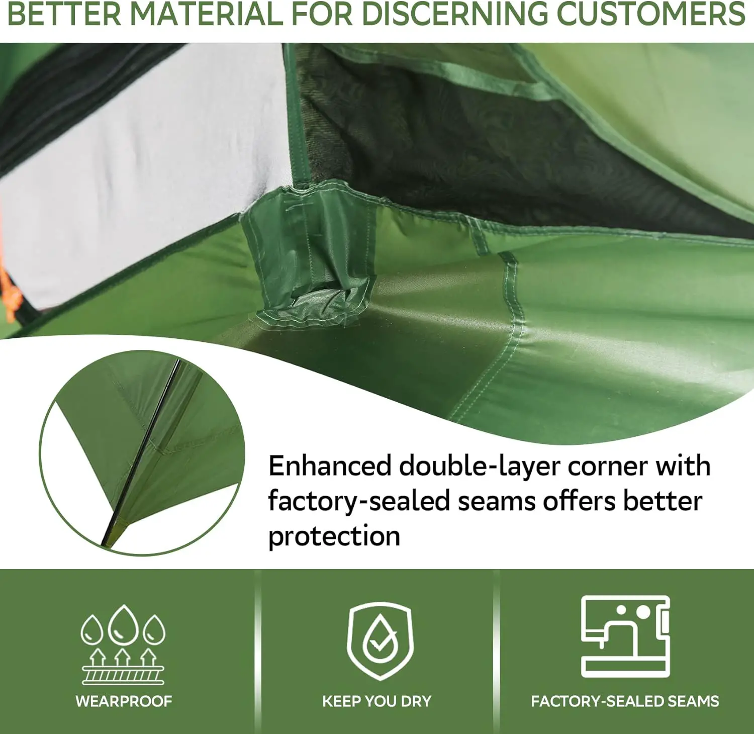 Clostnature Lightweight Backpacking Tent - 3 Season Ultralight Waterproof Camping Tent, Large Size Easy Setup Tent for Family, Outdoor, Hiking and Mountaineering