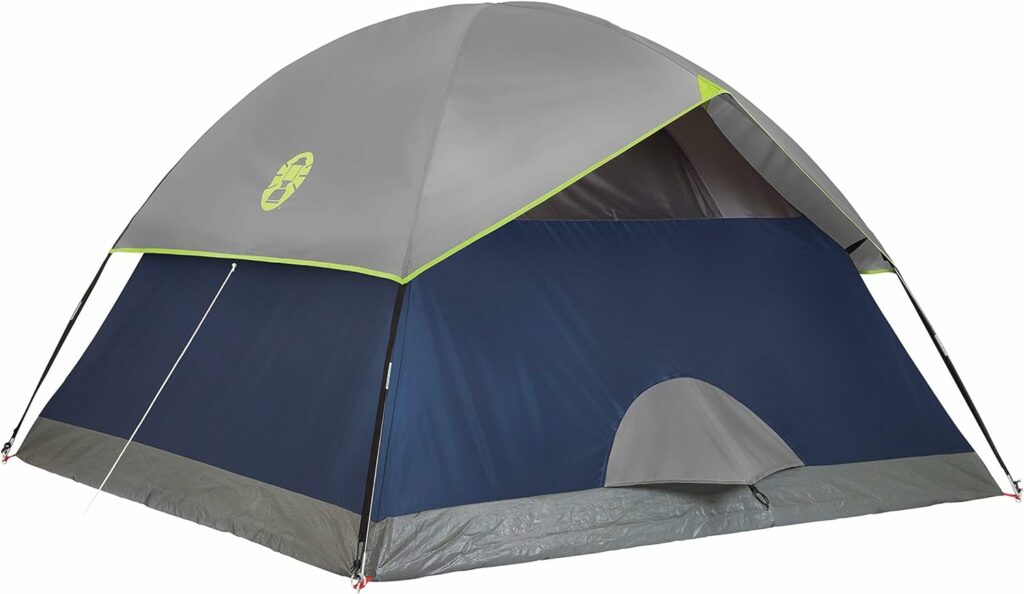 Coleman Sundome Camping Tent, 2/3/4/6 Person Dome Tent with Snag-Free Poles for Easy Setup in Under 10 Mins, Included Rainfly Blocks Wind  Rain, Tent for Camping, Festivals, Backyard, Sleepovers