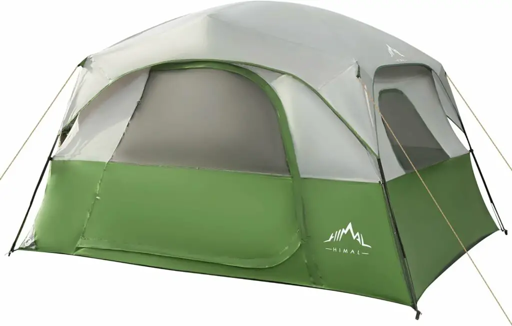 GoHimal Tents 6 Person for Camping,Easy Setup Waterproof Windproof Camping Tent,Double Layer Cabin Tent -10X9X79in(H)