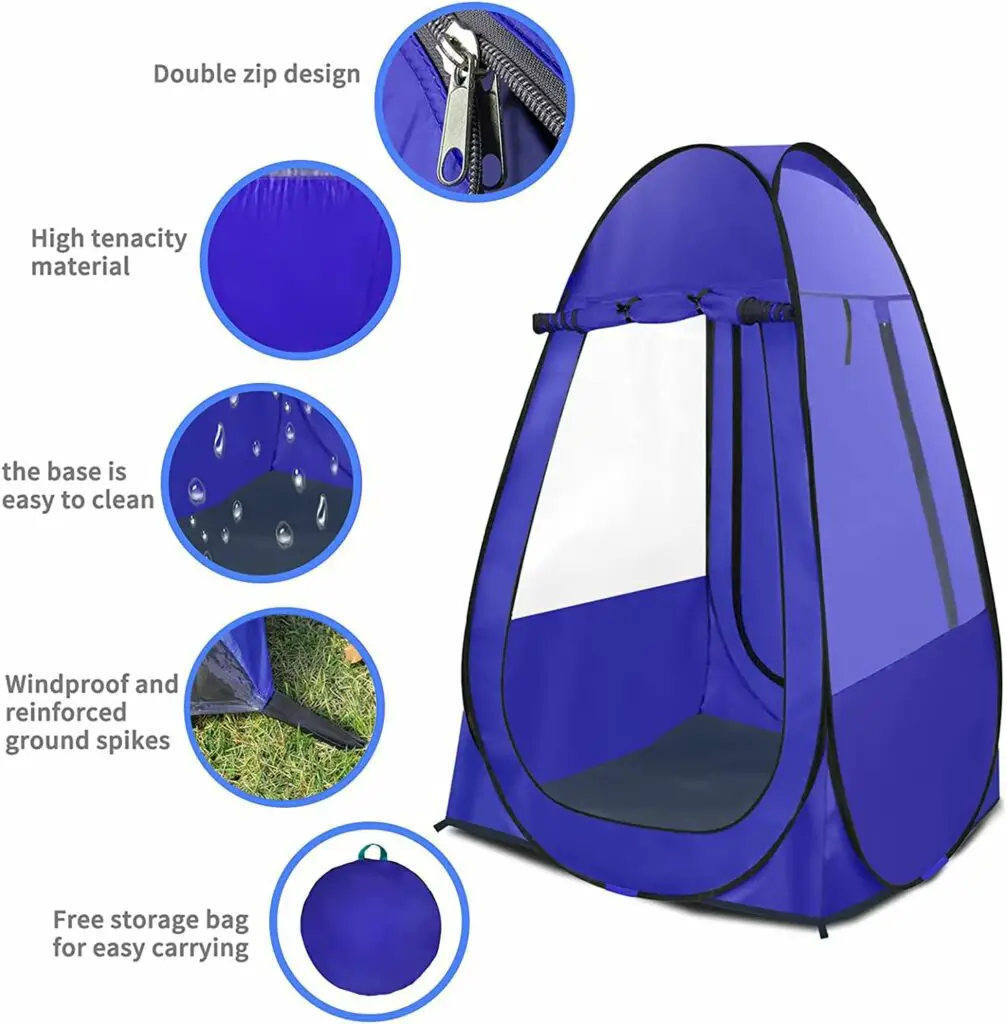 Single Pop Up Tent Pods Sports Fishing, Clear Rainproof Windproof Beach Tent for Wind and Rain in Chilly Weather，Lightweight and Sturdy, Easy Set Up, Outdoor Foldable